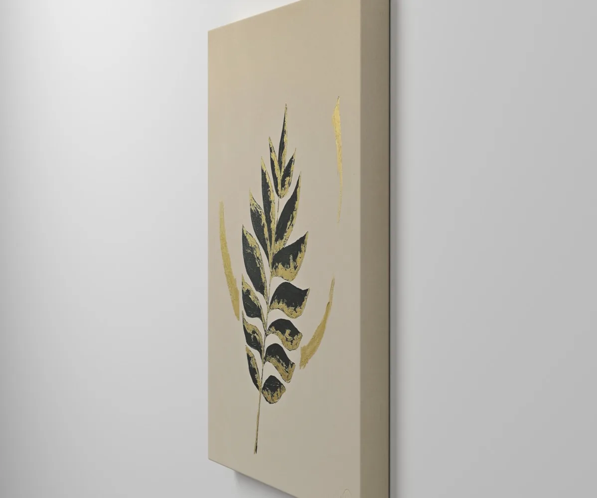 Boho Foglie vista de lado, com a lateral pintada de bege