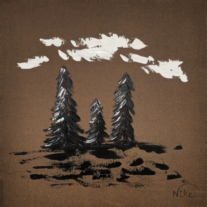 Elegant Trees, pintura de NIKA